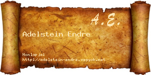 Adelstein Endre névjegykártya